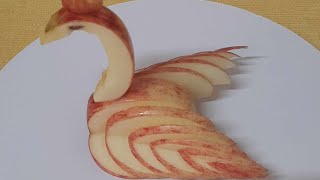 Apple CarvingFruit Art [upl. by Ecnerrot]