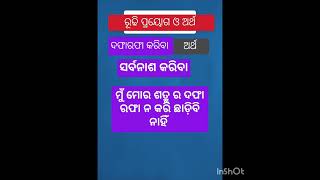 ରୁଡ଼ି ପ୍ରୟୋଗ ଓ ଅର୍ଥ odia grammar school [upl. by Notpmah375]