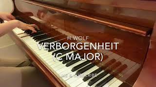 HWolf Verborgenheit in CDur C Major Piano accompaniment [upl. by Hsakiv]