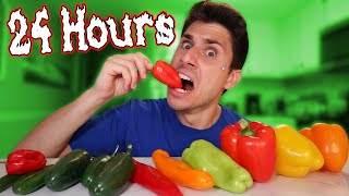 Eating ONLY Hot Peppers For 24 Hours [upl. by Eninej]