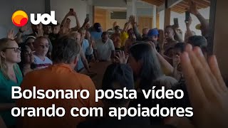 Bolsonaro publica vídeo rezando com apoiadores dias após operação da PF Oração pelo Brasil [upl. by Onilegna]