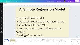 ECONOMETRICS UNIT 2 SPECIFICATION OF SIMPLE LINEAR REGRESSION 09062024 [upl. by Aramak]