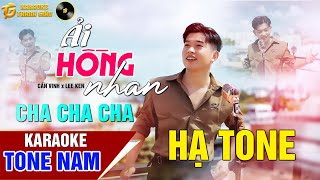 Karaoke Ải hồng nhan  Cha cha cha  Beat Hạ Tone Nam Thanh Giàu Nhạc sống viralvideo [upl. by Relyc]