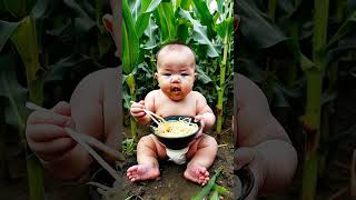 Cute Little baby eating noddles shortvideo cutebaby hoposhorts [upl. by Daus323]