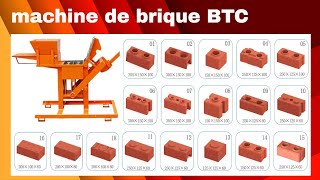 machine de brique BTC Briques de terre comprimée machine de brique de terre [upl. by Natie]