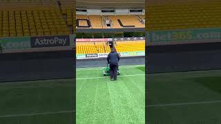 The ES34R keeping the pitch in tiptop condition at Molineux [upl. by Oicnedurp]