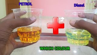 MIXING PETROL AND DIESEL  WHICH COLOUR [upl. by Iteerp]