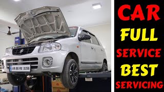 MY CAR SERVICE  MARUTI SUZUKI ALTO FULL SERVICING  BEST SERVICING  Rahul Singh [upl. by Attiuqahs]