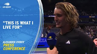 Alexander Zverev OnCourt Interview  2023 US Open Round 4 [upl. by Mahoney]