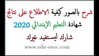 كيفية الاطلاع على نتائج شهادة التعليم الابتدائي 2020 خطوة بخطوة [upl. by Pedaiah]