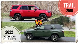 2015 Toyota 4runner Trail Vs 2022 TRD Offroad Premium differences [upl. by Ferrell]