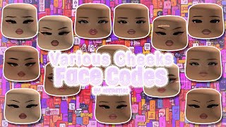 Berry Avenue Face Codes  New Cheeks Variant Ahem 2 Skintones 🤍💛  roblox Bloxburg halloween [upl. by Oehsen775]