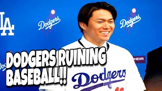 ARE THE DODGERS RUINING BASEBALL  MLB SALARY CAP PROBLEMS [upl. by Suckow895]