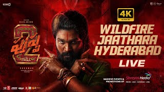 🔴 PUSHPAS WILDFIRE JAATHARA  HYDERABAD LIVE 4K 💥  Allu Arjun Sukumar DSP Rashmika Mandanna [upl. by Nosnaj304]