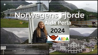 Aidaperla Vlog  2024  Norwegens Fjorde  Norwegens Fjorde ab Hamburg  Eidfjord  4K [upl. by Gervais193]