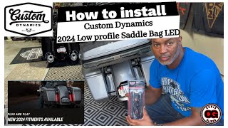 How to install Custom Dynamics Low Profile LED Saddlebag Lights for 2324 HarleyDavidson Tour models [upl. by Tabbi741]