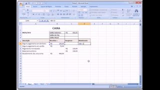 Como fazer uma planilha excel de fluxo de caixa diario simples [upl. by Erlond]