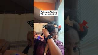 Using the Viral End Trimmer 1st time on 4c hair trimmer temufinds splitends naturalhair 4c [upl. by Asyar]