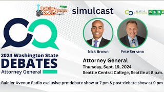 Washington State Attorney General Debate Nick Brown vs Pete Serrano presented by Seattle City Club [upl. by Acirrehs]