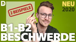 B2 Brief schreiben Beschwerdebrief  telc B1 B2 Beispiele [upl. by Wilson341]