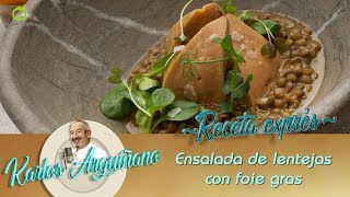 Receta de Ensalada de lentejas con foie gras por Martín Berasategui [upl. by Nelubez]