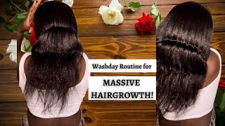 Do this 2x a month for GUARANTEED HAIR GROWTH  Start to Finish washday routine hair howto [upl. by Acissev]