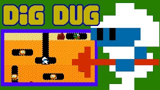 Dig Dug FC · Famicom video game port  59round session for 1 Player 🎮 [upl. by Sivahc]