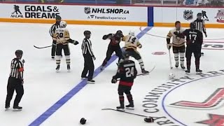 Pre Season Rough Stuff Between Penguins amp Senators Hot Mic [upl. by Akimehs]