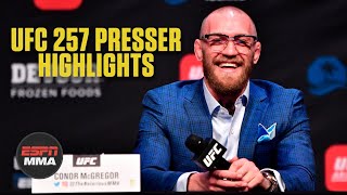 UFC 257 Press Conference Highlights Dustin Poirier vs Conor McGregor 2  ESPN MMA [upl. by Brion]