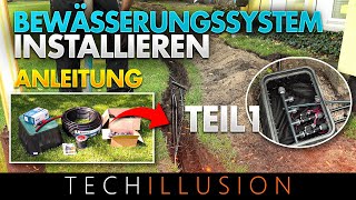 💧🌿AUTOMATISCHES BEWÄSSERUNGSSYSTEM Verlegen 🔥TEIL 1  Bewässerungssystem Gardena selber bauen 😨😱 [upl. by Selda]