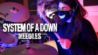 SYSTEM OF A DOWN  NEEDLES  DRUM COVER by ROCKER GIRL [upl. by Tatum]