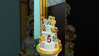 THREE TIER BIRTHDAY CAKE 🎂cake birtdaycake homebaker cakedesign cakeideascakeandbakebypriya [upl. by Ailyt]