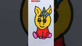 Unicorn Drawing Painting Colouring unicorn art youtubeshorts [upl. by Akemhs]