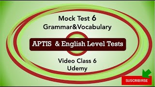 APTIS GrammarampVocabulary  Lesson SIX  ONLINE COURSE [upl. by Yelnet]