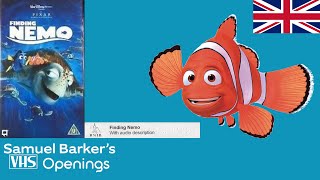 Opening to Finding Nemo 2003 RNIB Audio Described VHS United Kingdom [upl. by Gomer]