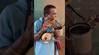 Amazing Flute by a Physically Able Man at NJP Railway Station flutemusic shortsvideo [upl. by Sylirama]