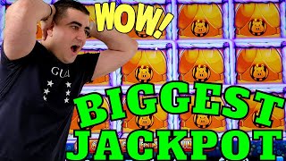 BIGGEST JACKPOT Ever On Huff N More Puff Slot Machine  250 MAX BET [upl. by Amocat]