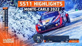 SS11 STAGE HIGHLIGHTS  WRC Rallye MonteCarlo 2022 [upl. by Dominique]