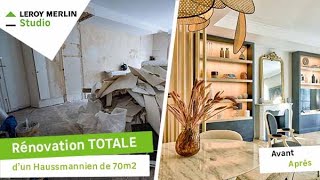 Rénovation totale dun appartement Haussmannien de 70m² ✨ [upl. by Hajin637]