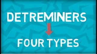 Determiners  Four types of determiners [upl. by Placia967]