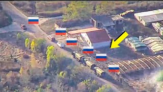 HIMARS destroys a huge Russian convoy with precise hits The Best Moments [upl. by Marks]