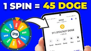 1 Spin  4500 DOGE COIN  Withdraw Anytime ● Free DOGECOIN Site [upl. by Byram732]