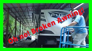 RV Awning Attachment Rail Pull Out Repair Using Moly Rivets [upl. by Noman]