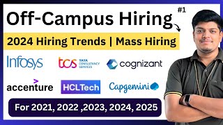 TCS Infosys HCLTech Capgemini Cognizant Accenture 2024 Hiring Trends  Diff Exam  20212024 [upl. by Bricker184]