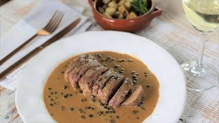 How To Make A French Bistros Style Peppercorn Sauce  with Duck Breast [upl. by Ramedlab329]