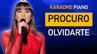 PROCURO OLVIDARTE  Aitana  Piano Karaoke  Partitura OT 2017 [upl. by Einahc]