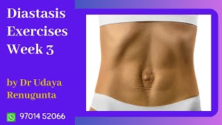 Diastasis Exercises  Week 3 by Dr Udaya Renugunta pregnancy fitness exercise youtube [upl. by Matless387]