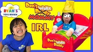 DONT WAKE MOMMY IRL CHALLENGE Family Fun Games for Kids Egg Surprise Warheads Extreme Sour Candy [upl. by Ainotna]