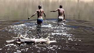 Salt diggers at El Sod Crater Lake in Borena Zone of South Ethiopia [upl. by Nussbaum277]