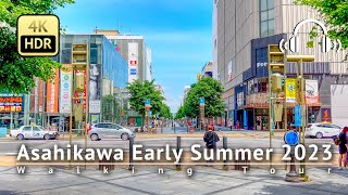 Asahikawa Early Summer 2023 Walking Tour  Hokkaido Japan 4KHDRBinaural [upl. by Aekim]